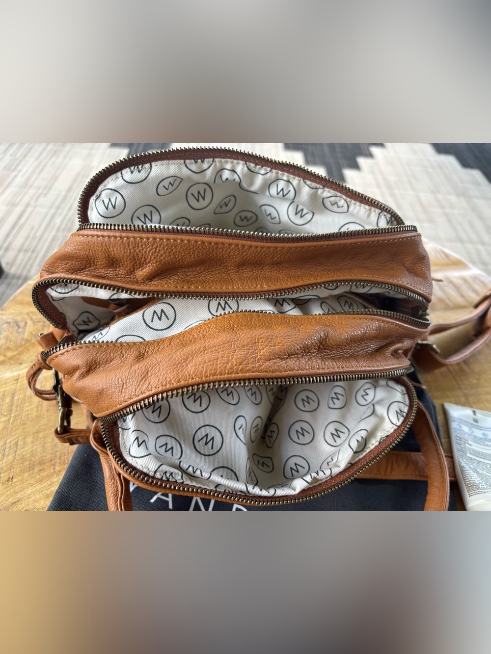 Wanderers Travel Co. Manhattan Tan Leather handbag - Picture 5 of 8